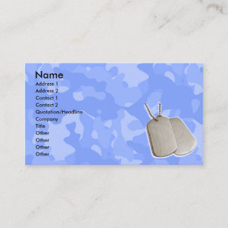 Camo bleu w/Dog étiquette le carte de visite