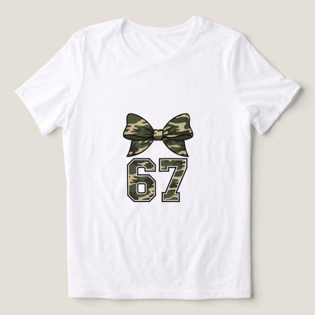 Camo Bow Coquette Camouflage Hunting Outfit 67  Tri-Blend Shirt (Design Vorderseite)