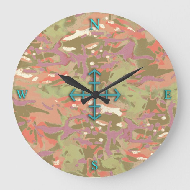 Camo Camo, look at me! Große Wanduhr (Vorderseite)