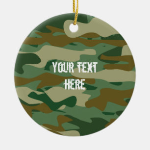 Camo de l'armée personnalisée photo ornement arb