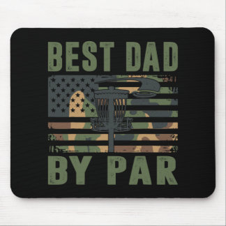 Camo Disc Golf Best Dad By Par American Flag Us Fu Mousepad