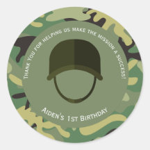 Camo Green | Sticker d'anniversaire de l'armée