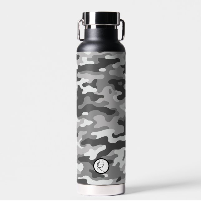 Camo Gris #1 Cuivre Cuivre Infusé Bouteille d'eau (Avant)