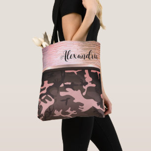 Camo rose et Brown Shimmery Chic Sac fourre-tout