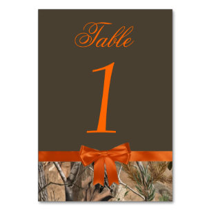Camo Table Card Tischnummer