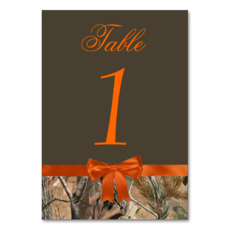 Camo Table Card Tischnummer