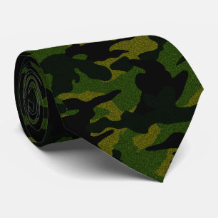 Camo vert brut Camouflage militaire Hommes Cravate
