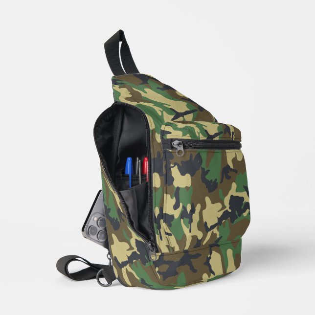 Camo Woodland Crossbody Bag (Offen)