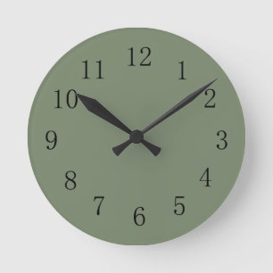 Camoflage grüne Mauer Runde Wanduhr
