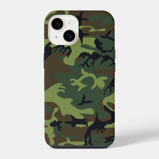 CAMOFLAGE JUNTING PATTERN iPhone 14 HÜLLE (Rückseite)