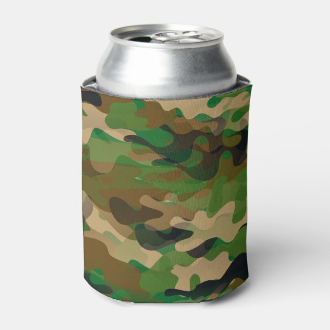 Camoflage kann Grün-Braun-Beige kühlen Dosenkühler (Kanne Vorderseite)