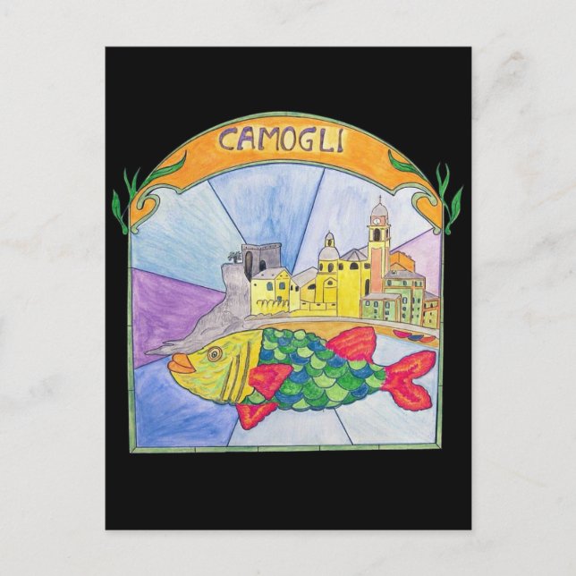 Camogli Fish Postkarte (Vorderseite)