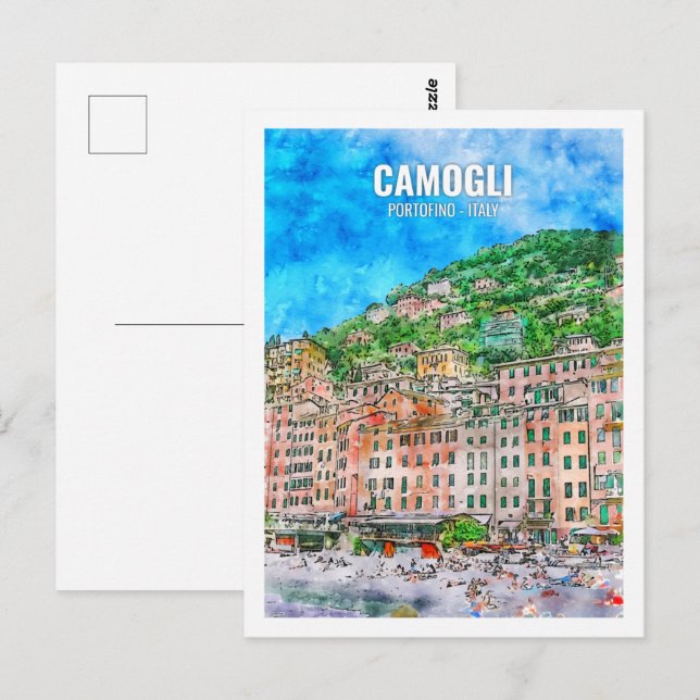Camogli Portofino Giro del Malcantone Postkarte (Vorne/Hinten)