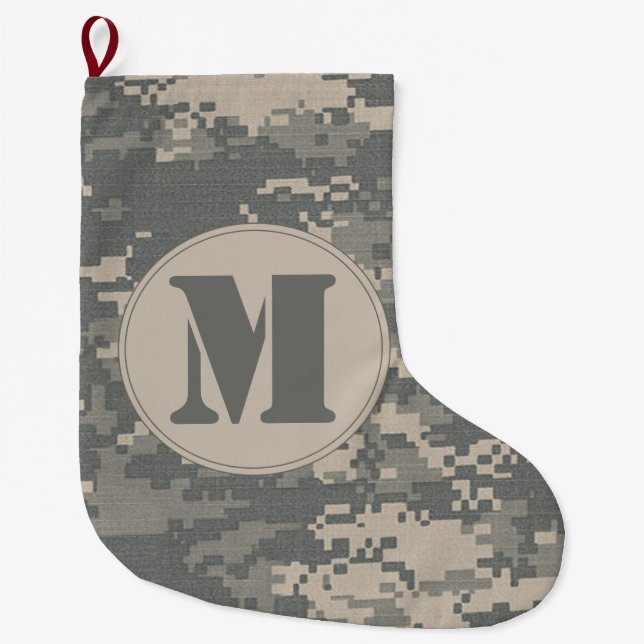 Camouflag Camouflage ARMEE-Klimaanlage Digital Großer Weihnachtsstrumpf (Vorderseite)