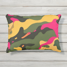 Camouflage Abstrakt Akzent Pillow Kissen Für Draußen