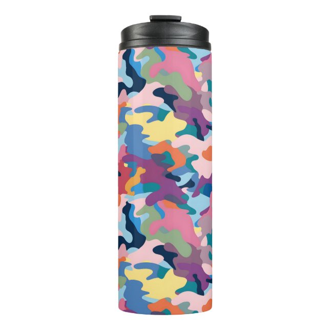 Camouflage Abstrakt Colors Thermosbecher (Vorderseite)