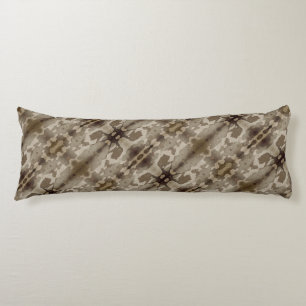 Camouflage Abstrakt Mocha Brown Beige Creme Kissen