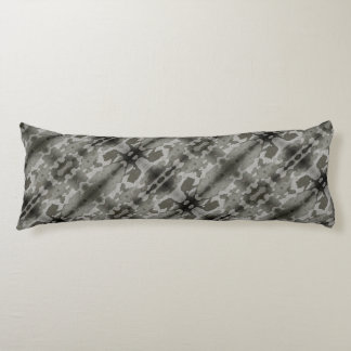 Camouflage Abstrakt Ombre Grau Karkohle Brown Crem Seitenschläferkissen