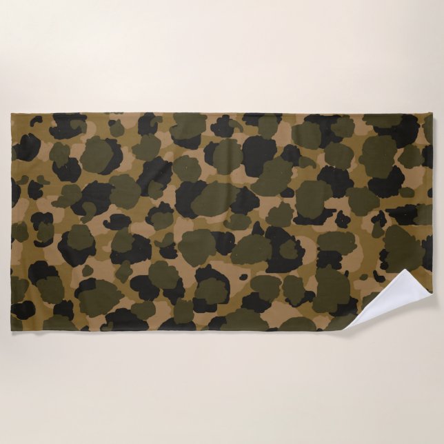 Camouflage Abstrakt Strandtuch (Vorderseite)
