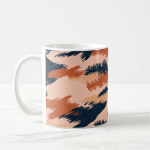 Camouflage Abstrakt: Vintages Nahtloses Tapete. Kaffeetasse