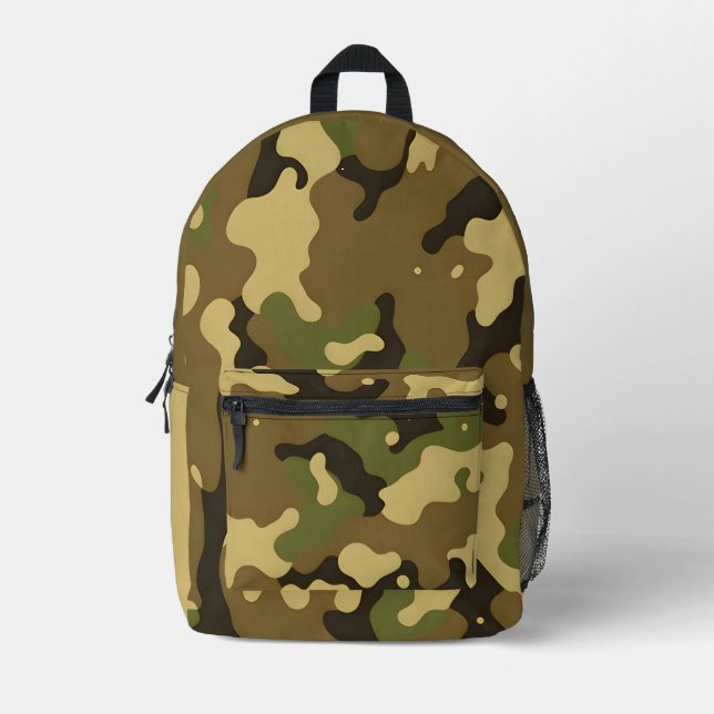 Camouflage Abstrakte Druckausschnitt Nähtasche Bedruckter Rucksack (Vorderseite)