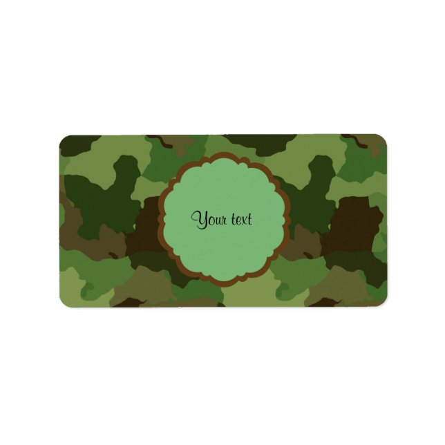 Camouflage Adressaufkleber (Vorne)