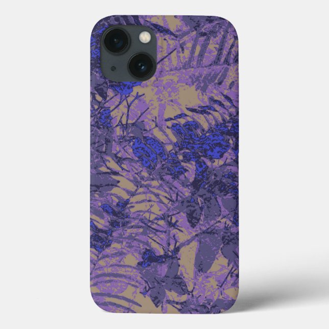 Camouflage against blue flower Case-Mate iPhone hülle (Rückseite)