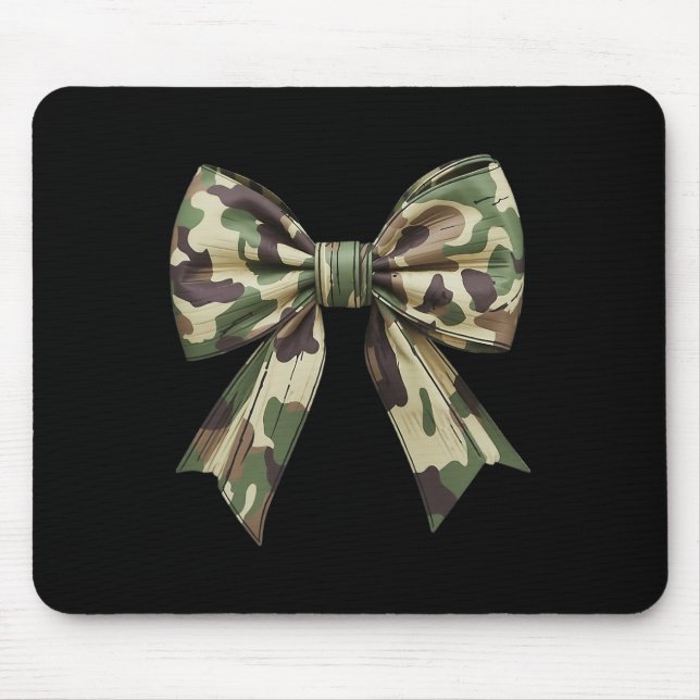 Camouflage Alte Camouflage Bow Camouflage Coquette Mousepad (Vorne)