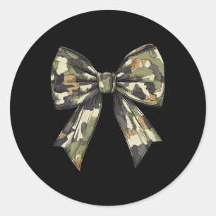 Camouflage Alte Camouflage Bow Camouflage Coquette Runder Aufkleber