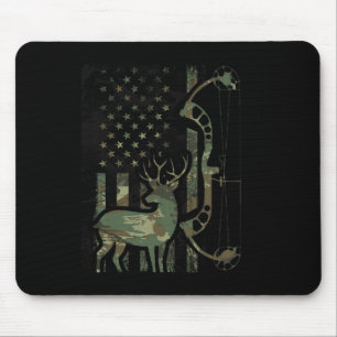 Camouflage American Flag Buck Jagd Männer Wiederbe Mousepad