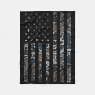 Camouflage American Flag Camouflage Military 4. Ju Fleecedecke