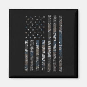 Camouflage American Flag Camouflage Military 4. Ju Magnet