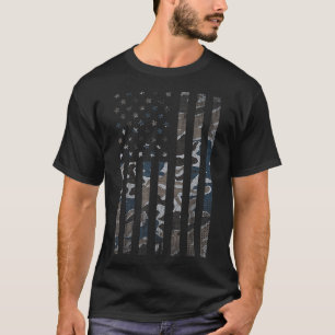Camouflage American Flag Camouflage Military 4. Ju T-Shirt