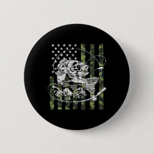 Camouflage American Flag Fishing Gips for Men Wom Button