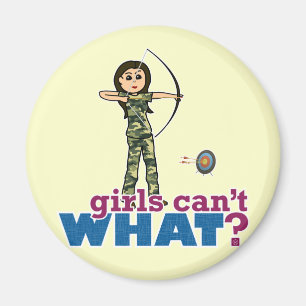 Camouflage Archery Girl - Licht Magnet