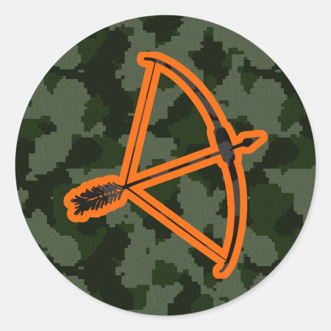 Camouflage Archery Runder Aufkleber (Vorderseite)