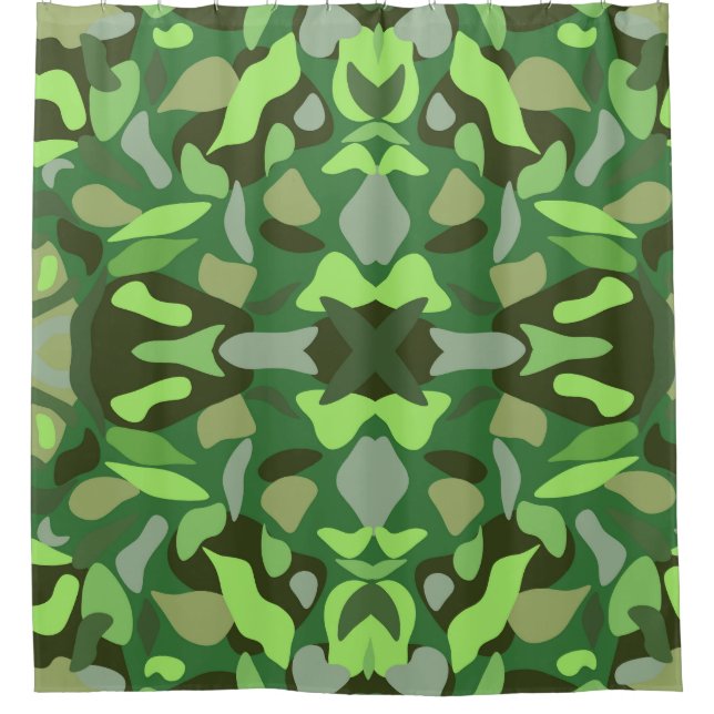 Camouflage Art Duschvorhang (Vorderseite)