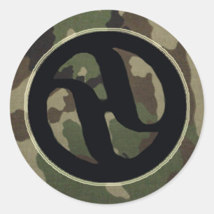 Camouflage-Aufkleber Runder Aufkleber