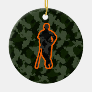 Camouflage-Baseball Keramikornament