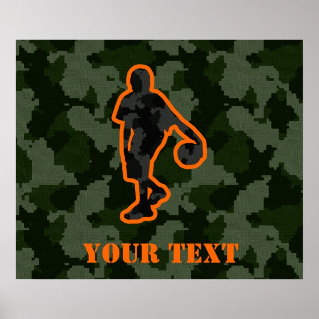 Camouflage Basketball Poster (Vorne)