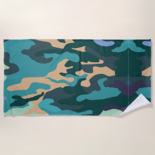 Camouflage Beach Handtuch