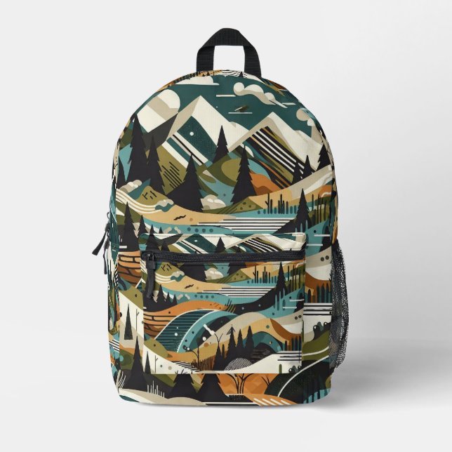 Camouflage Bedruckter Rucksack (Vorderseite)