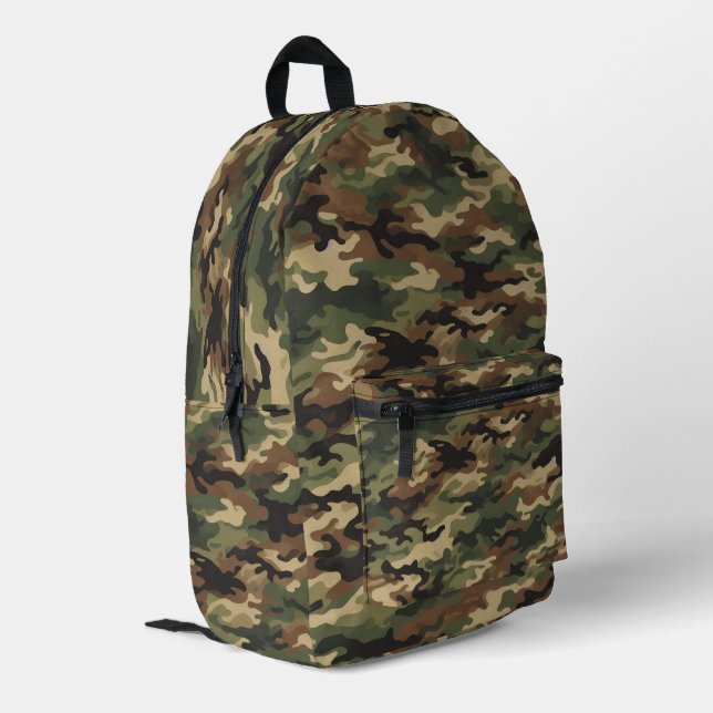 Camouflage Bedruckter Rucksack (Rückseitige Ecke links)