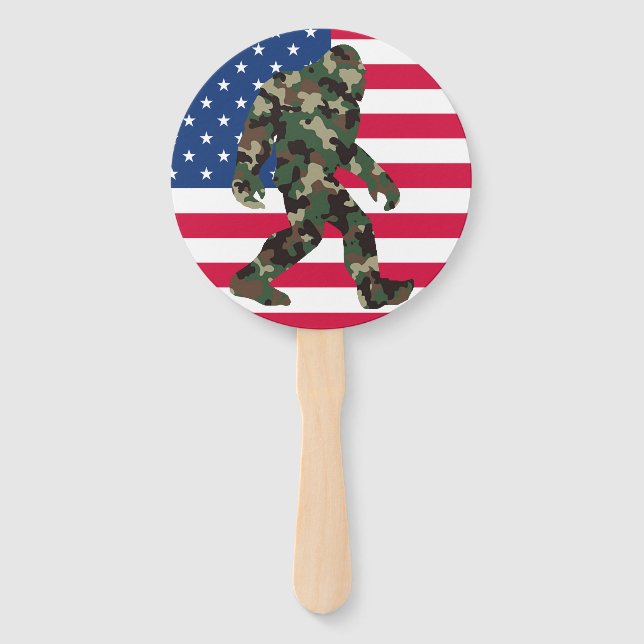 Camouflage Bigfoot Sasquatch Fächer (Vorderseite)