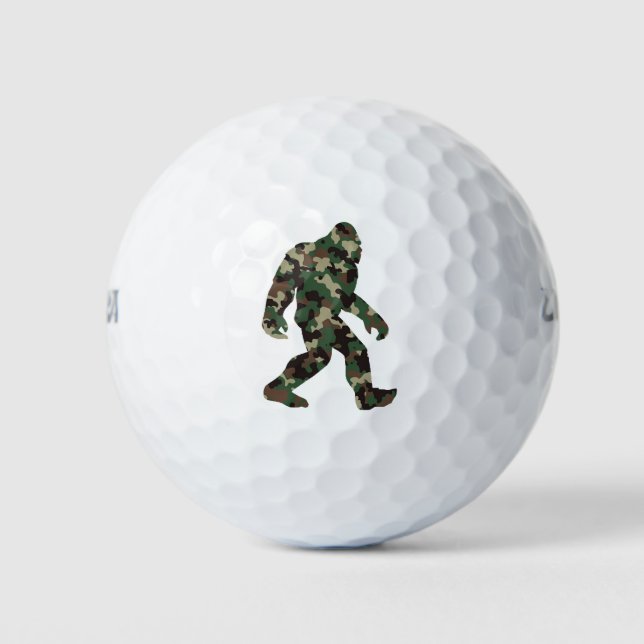 Camouflage Bigfoot Sasquatch Golfball (Vorderseite)