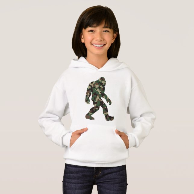 Camouflage Bigfoot Sasquatch Hoodie (Vorne ganz)