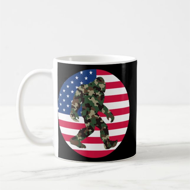 Camouflage Bigfoot Sasquatch Kaffeetasse (Links)