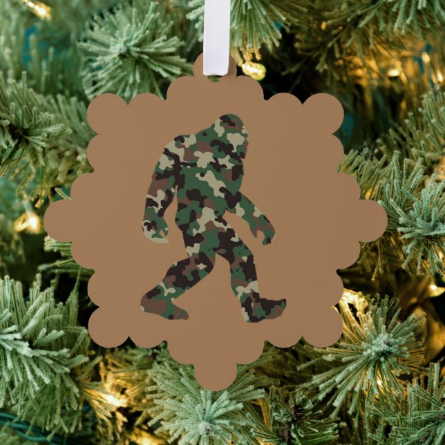 Camouflage Bigfoot Sasquatch Ornament Karte (Insitu (Baum))