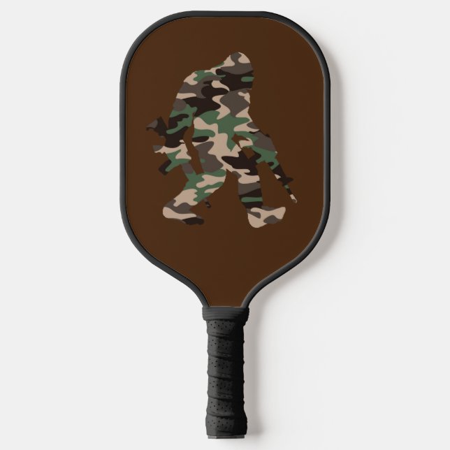 Camouflage Bigfoot Sasquatch Pickleball Schläger (Vorderseite)