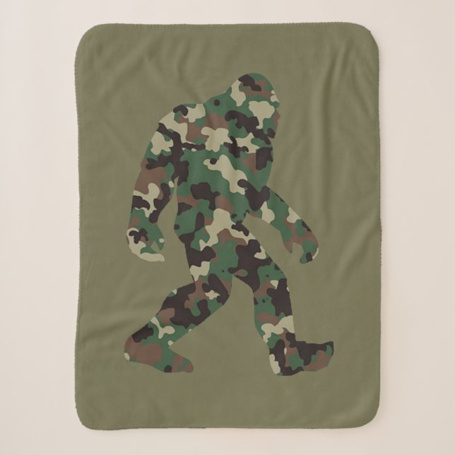 Camouflage Bigfoot Sasquatch Sherpadecke (Vorderseite)